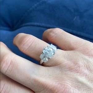 14k white gold CZ ring